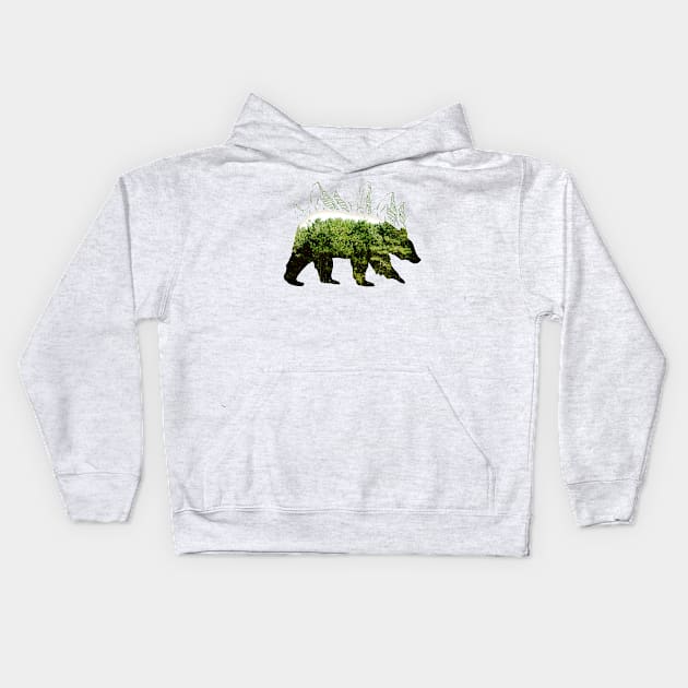 Back to Nature: Mountain Bear Kids Hoodie by Sybille